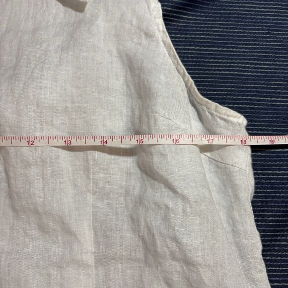 Island Company Linen Sun Top Women L Sleeveless Resortcore Beach Coastal Chic - Picture 8 of 10